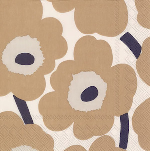 Ihr Paper Napkins: IHR Luncheon MM Unikko Cream Linen