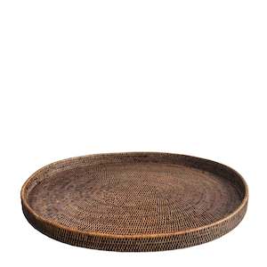 Outdoor: Rattan Oval Tray Low Edge Large 70cm