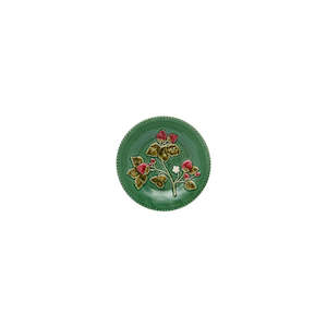 Bordallo Strawberries Fruit Plate 20cm Green