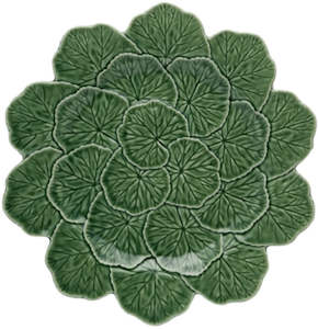 Bordallo Geranium Charger Plate 33 Green