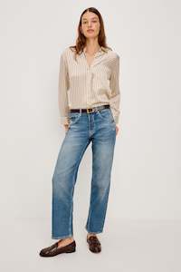 Sale: Rails Spencer Silk Shirt Bronze Stripe