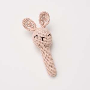 Baby: Over the Dandelions Crochet Rattle Bunny Blush