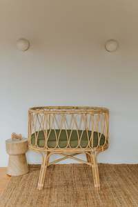 Baby: Leni Fitted Bassinet Sheet - Olive