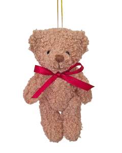 Christmas Decoration Teddy w.Bow Red