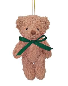 Christmas Decoration Teddy w.Bow Green