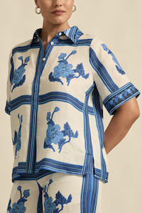 Zoe Kratzmann: Zoe Kratzmann Pixel Top Azure Collage