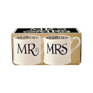 Valentines Day: Emma Bridgewater Black Toast Mr & Mrs Mugs