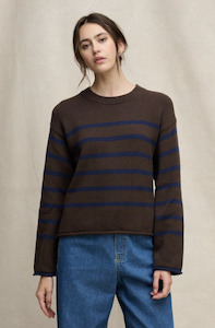 Velvet: Lucia Jumper Espresso Marin by Velvet
