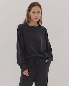 Cloth & Co Travel Crew Sweater Charcoal