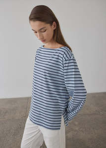 Linen: Laing Striped Long Sleeved T-Shirt