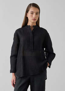 Laing Relaxed Linen Shirt - Black