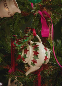Emma Bridgewater Christmas Stars Tiny Teapot Decoration