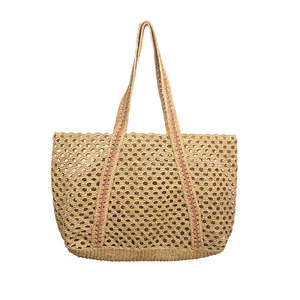 Baskets Bags: Bodo Raffia Bag Natural w.Light Pink