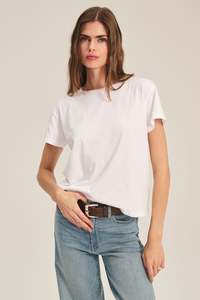 Tia Cotton Tee White by Velvet
