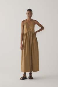 Fomina Amanda Dress - Cocoa Cotton Tencel