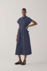 Fomina Heather Dress - Navy Poplin