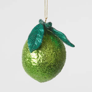 Christmas: La Dolce Vita Glitter Lime Decoration