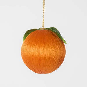 Christmas: Silk Fruit Bauble Orange