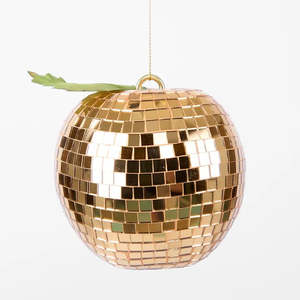 Christmas: Disco Apple Decoration Gold Large