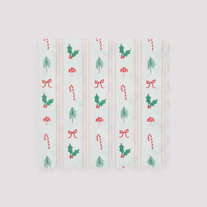 Meri Meri: Meri Meri Festive Icon Stripe Large Napkins