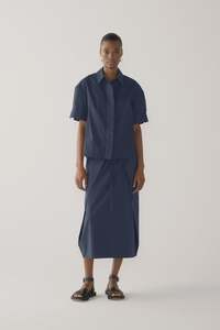 Fomina: Fomina Pixie Shirt - Navy Poplin