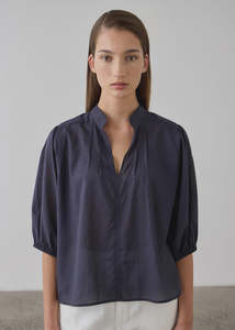 Laing Maddie Cotton Blouse - Navy