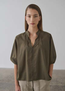 New: Laing Maddie Cotton Blouse - Khaki