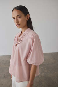 New: Laing Maddie Cotton Blouse - Antique Rose