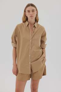 LMND Chiara Shirt Cotton Toffee