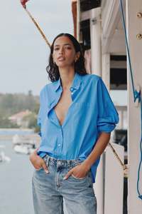 LMND Chiara Shirt Cotton Ink Blue