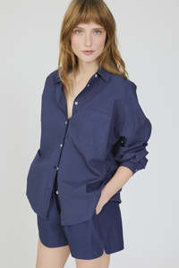 LMND Chiara Shirt Cotton Navy
