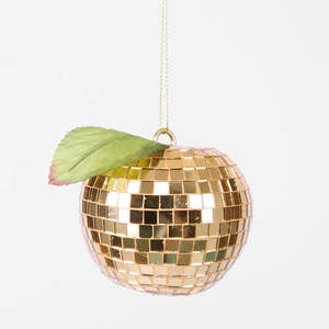 Disco Apple Decoration Gold Small
