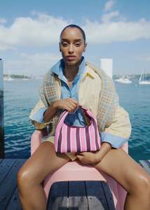 Homepage: LMND Mini Soft Bag Fig/Plumeria Stripe