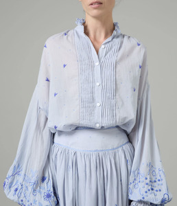 Thierry Colson Wildflower Embroidered LS Blouse