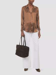 Sale: Rails Dorian Ginger Stripe Silk Shirt