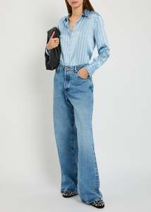 Rails Dorian Skyline Stripe Silk Shirt