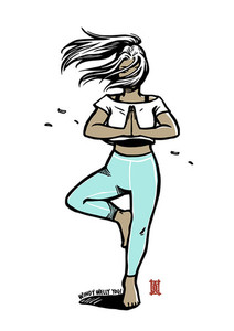 Products: Postcard (A6 / A5) Windy Welly Yogi Welly Girl NZ