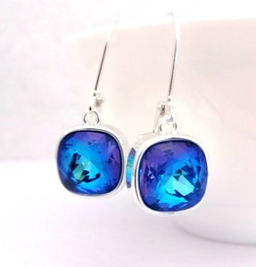 Products: Royal Blue Delite 12mm Swarovski Cushion Lever Back Earrings – Wendi Lindsay Jewellery