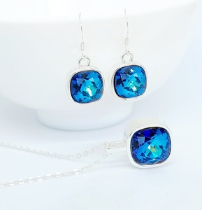 Products: Beautiful Bermuda Blue Swarovski Crystal Necklace and Earrings Set. – Wendi Lindsay Jewellery