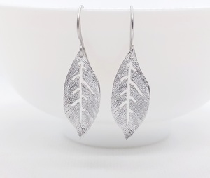 Sweet Rhodium Leaf Earrings – Wendi Lindsay Jewellery