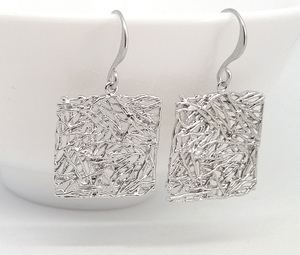 Rhodium Mesh Square Earrings – Wendi Lindsay Jewellery