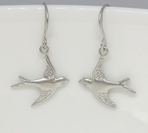 Matte Rhodium Sweet Swallow Earrings – Wendi Lindsay Jewellery