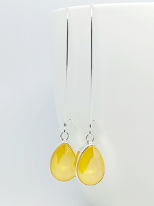 Products: Beautiful Buttercup Yellow Swarovski Crystal Teardrop Long Earrings – Wendi Lindsay Jewellery
