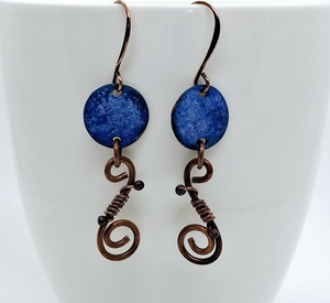 Products: Amazing - Blue and Copper Handmade Disc Earrings – Wendi Lindsay Jewellery