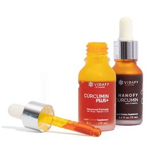 Vidafy Nanofy Curcumin and Curcumin Plus Drops both with D3
