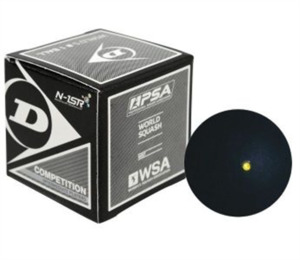 Squash Balls: Dunlop Competition Single Dot Ball