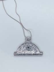 Whistle: Dark Silver Glitter Shepherds Whistle - functioning whistle