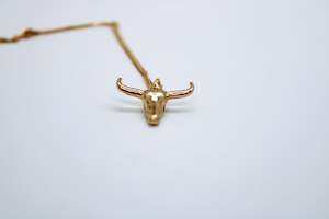 Necklace: Long Horn Necklace - 18K Gold Plated Sterling Silver