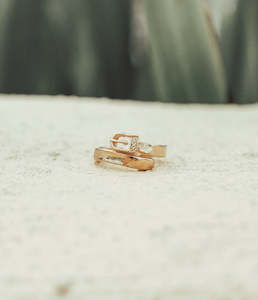 Rings: Belt Buckle Ring - 18k Gold Plated
