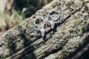 Longhorn Earrings - Sterling Silver